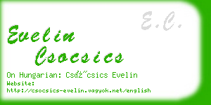 evelin csocsics business card